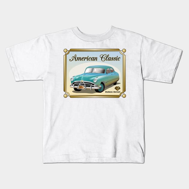 Hudson Hornet American Classic Kids T-Shirt by Sue Cervenka